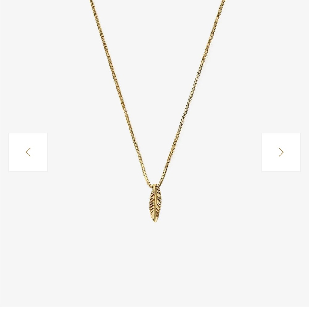 Alex and Ani Gold plated Adjustable Feather Necklace